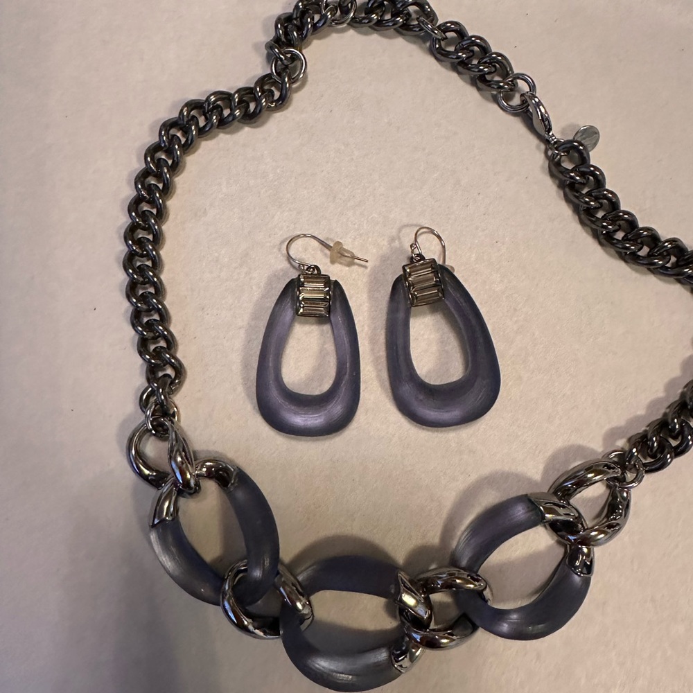 Alexis Bittar necklace and earrings